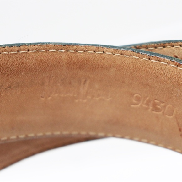 Neiman Marcus Italian Alligator Calfskin Belt RARE main image 5